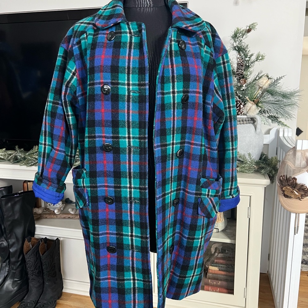 Tartan Wool Vintage Coat